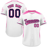 Custom Gradient Side Personalized Star Pattern Authentic Baseball Jersey for Adults