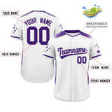 Custom Gradient Side Personalized Star Pattern Authentic Baseball Jersey Classic Style