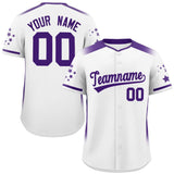 Custom Gradient Side Personalized Star Pattern Authentic Baseball Jersey Classic Style