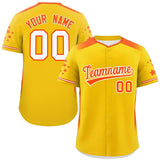 Custom Gradient Side Personalized Star Pattern Authentic Baseball Jersey for Adults