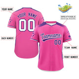 Custom Gradient Side Personalized Star Pattern Authentic Baseball Jersey Classic Style