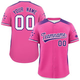 Custom Gradient Side Personalized Star Pattern Authentic Baseball Jersey Classic Style
