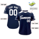 Custom Gradient Side Personalized Star for Men/Women Pattern Authentic Baseball Jersey