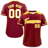 Custom Gradient Side Personalized Star for Men/Women Pattern Authentic Baseball Jersey