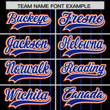 Custom Black Royal Stripe Fashion Sleeves Gradient Authentic Baseball Jersey