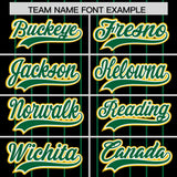 Custom Black Kelly Green Stripe Fashion Sleeves Gradient Authentic Baseball Jersey