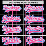 Custom Black Pink Stripe Fashion Sleeves Gradient Authentic Baseball Jersey