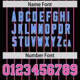 Custom Black Pink Stripe Fashion Sleeves Gradient Authentic Baseball Jersey