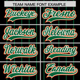 Custom Black Kelly Green Stripe Fashion Sleeves Gradient Authentic Baseball Jersey