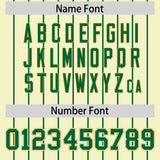 Custom Cream Kelly Green Stripe Fashion Sleeves Gradient Authentic Baseball Jersey