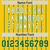 Custom Gold Kelly Green Stripe Fashion Sleeves Gradient Authentic Baseball Jersey