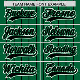 Custom Kelly Green Black Stripe Fashion Sleeves Gradient Authentic Baseball Jersey