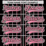 Custom Black Light Pink Stripe Fashion Sleeves Gradient Authentic Baseball Jersey