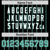 Custom Black Bright Green Stripe Fashion Sleeves Gradient Authentic Baseball Jersey