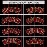 Custom Black Crimson Stripe Fashion Sleeves Gradient Authentic Baseball Jersey
