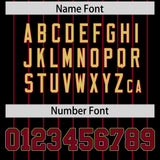 Custom Black Crimson Stripe Fashion Sleeves Gradient Authentic Baseball Jersey