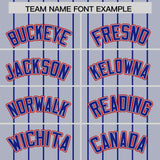 Custom Navy Royal Stripe Fashion Sleeves Gradient Authentic Baseball Jersey