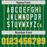 Custom Kelly Green Gold Stripe Fashion Sleeves Gradient Authentic Baseball Jersey