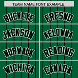Custom Kelly Green Black Stripe Fashion Sleeves Gradient Authentic Baseball Jersey