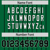 Custom Kelly Green Black Stripe Fashion Sleeves Gradient Authentic Baseball Jersey