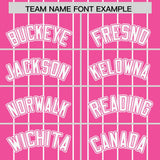 Custom Pink White Stripe Fashion Sleeves Gradient Authentic Baseball Jersey