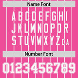 Custom Pink White Stripe Fashion Sleeves Gradient Authentic Baseball Jersey