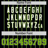 Custom Black Neon Green Stripe Fashion Sleeves Gradient Authentic Baseball Jersey