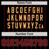 Custom Black Crimson Stripe Fashion Sleeves Gradient Authentic Baseball Jersey