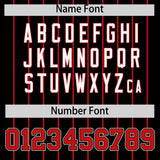 Custom Black Red Stripe Fashion Sleeves Gradient Authentic Baseball Jersey