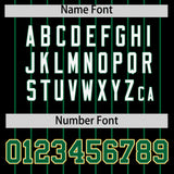 Custom Black Kelly Green Stripe Fashion Sleeves Gradient Authentic Baseball Jersey