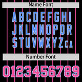 Custom Black Pink Stripe Fashion Sleeves Gradient Authentic Baseball Jersey