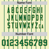 Custom Cream Kelly Green Stripe Fashion Sleeves Gradient Authentic Baseball Jersey