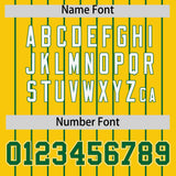 Custom Gold Kelly Green Stripe Fashion Sleeves Gradient Authentic Baseball Jersey