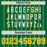 Custom Kelly Green Gold Stripe Fashion Sleeves Gradient Authentic Baseball Jersey