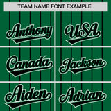 Custom Kelly Green Black Stripe Fashion Sleeves Gradient Authentic Baseball Jersey