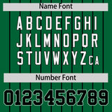 Custom Kelly Green Black Stripe Fashion Sleeves Gradient Authentic Baseball Jersey