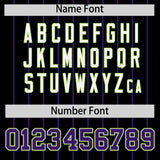 Custom Black Purple Stripe Fashion Sleeves Gradient Authentic Baseball Jersey