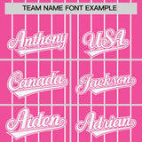 Custom Pink White Stripe Fashion Sleeves Gradient Authentic Baseball Jersey