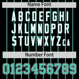 Custom Black Bright Green Stripe Fashion Sleeves Gradient Authentic Baseball Jersey