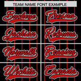 Custom Black Red Stripe Fashion Sleeves Gradient Authentic Baseball Jersey
