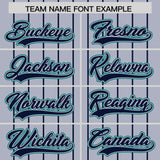 Custom Silver Navy Stripe Fashion Sleeves Gradient Authentic Baseball Jersey