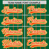 Custom Kelly Green Orange Stripe Fashion Sleeves Gradient Authentic Baseball Jersey