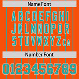 Custom Orange Aqua Stripe Fashion Sleeves Gradient Authentic Baseball Jersey