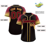 Custom Black Crimson Stripe Fashion Sleeves Gradient Authentic Baseball Jersey