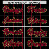 Custom Black Crimson Stripe Fashion Sleeves Gradient Authentic Baseball Jersey