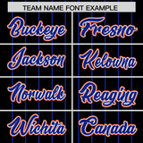 Custom Black Royal Stripe Fashion Sleeves Gradient Authentic Baseball Jersey