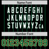 Custom Black Kelly Green Stripe Fashion Sleeves Gradient Authentic Baseball Jersey