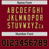 Custom Crimson Black and Khaki Raglan Sleeves Authentic Baseball Jersey