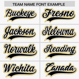 Custom White Old Gold and Black Raglan Sleeves Authentic Baseball Jersey