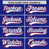 Custom Royal Red and White Raglan Sleeves Authentic Baseball Jersey